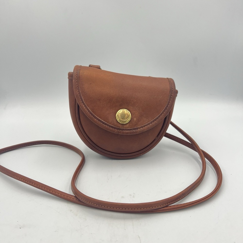 Vintage‎ Coach 9826 Mini Brown Leather Belt Crossbody Bag USA Y2K Convertible